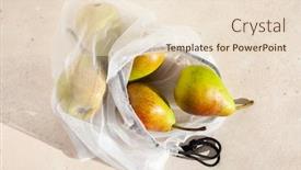  Presentation with reusable - PPT layouts having pears-fruits-in-reusable-mesh background and a lemonade colored foreground