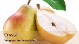  Presentation with background - Cool new PPT layouts with triplet - pears on a white background backdrop and a  colored foreground