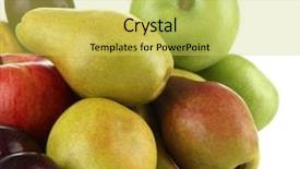  Presentation with for food chemistry of apples - Amazing PPT theme having pears with apples and plums backdrop and a yellow colored foreground