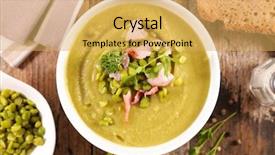  Presentation with dry - Slide set having peas - dry pea soup background and a yellow colored foreground