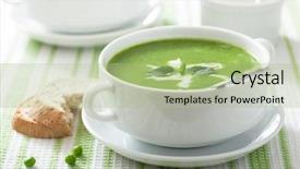  Presentation with pigeon pea - Beautiful presentation theme featuring peas - pea soup with mint backdrop and a mint green colored foreground