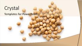  Presentation with white fragility - Cool new slides with peas - uncooked chickpeas on white background backdrop and a lemonade colored foreground