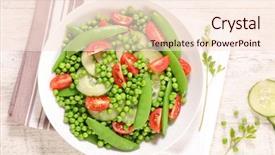  Presentation with pigeon pea diseases - Colorful PPT layouts enhanced with peas - vegetable salad with bean pea backdrop and a lemonade colored foreground