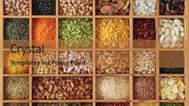  Presentation with lentils - Audience pleasing slide deck consisting of peas beans and lentils backdrop and a gold colored foreground
