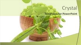  Presentation with peas - Amazing slide deck having peas-in-a-bowl backdrop and a yellow colored foreground
