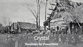  Presentation with st petersburg russia landmarks - Colorful slide deck enhanced with history peasant - mikhail dmitriev - the people's backdrop and a gray colored foreground