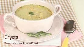  Presentation with pink counseling - Beautiful presentation design featuring pease - nourishing soup in pink pan backdrop and a  colored foreground