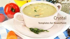  Presentation with nursing pink - Presentation design with pease - nourishing soup in pink pan background and a lemonade colored foreground