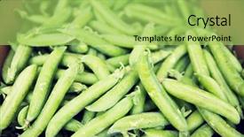 Presentation with food market - Cool new PPT layouts with pease - sale harvest food vegetables backdrop and a yellow colored foreground