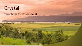  Presentation with montana - Audience pleasing presentation design consisting of pease - sun set in the country backdrop and a coral colored foreground