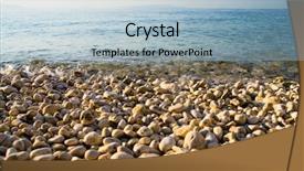  Presentation with sea water - Audience pleasing presentation consisting of pebble and blue water backdrop and a light blue colored foreground