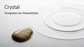  Presentation with water - Slides featuring pebble in softly rippled water background and a white colored foreground