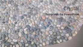  Presentation with element - Audience pleasing PPT theme consisting of pebble-track-landscape-design-element backdrop and a light gray colored foreground