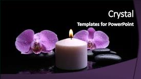  Presentation with animated candle - Audience pleasing slide deck consisting of pebbles and candle on dark backdrop and a black colored foreground