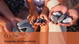  Presentation with family - Colorful presentation enhanced with pebbles-in-family-with-girl backdrop and a red colored foreground