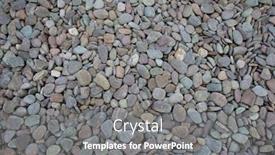  Presentation with beach - Presentation theme with pebbles-on-a-beach background and a gray colored foreground