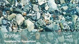  Presentation with sea shore - Slides enhanced with pebbles on sea shore over water background background and a seafoam green colored foreground