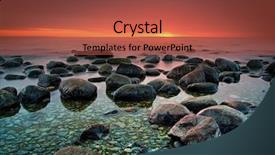  Presentation with calm - Audience pleasing presentation design consisting of pebbles water - mysterious sunset in a calm backdrop and a red colored foreground