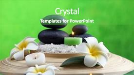  Presentation with water life - PPT theme enhanced with pebbles water - still life with spa stones background and a  colored foreground