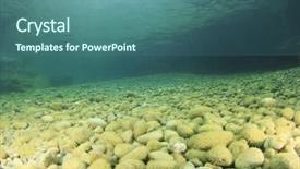  Presentation with underwater - Slide set with pebbles water - underwater ocean background background and a ocean colored foreground