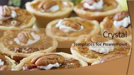  Presentation with ice cream popsicles organic dietary - Amazing PPT theme having pecan cupcakes with cream backdrop and a coral colored foreground