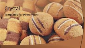  Presentation with sweet sixteen birthday - Presentation theme consisting of pecan pie - sweet honey cake background and a coral colored foreground