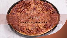  Presentation with thanksgiving potluck - Slide set featuring pecan pie traditional thanksgiving dessert background and a  colored foreground