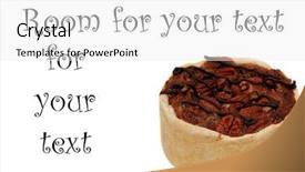  Presentation with room - Slide deck consisting of pecan tart aka pecan pie background and a white colored foreground