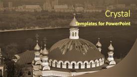  Presentation with monastery - Amazing slides having pechersk-lavra-monastery-in-kiev backdrop and a tawny brown colored foreground