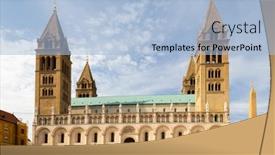  Presentation with history chartres cathedral - Audience pleasing slides consisting of pecs-cathedral-baranya-county-hungary backdrop and a light blue colored foreground