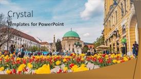  Presentation with zone - Audience pleasing slides consisting of pecs-hungary-may-2019-view backdrop and a light blue colored foreground