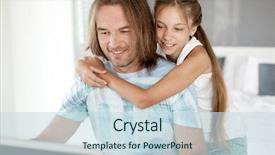  Presentation with child teen - Slide deck enhanced with pedagogia - pre teen daughter came background and a sky blue colored foreground