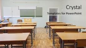  Presentation with bible college class - Presentation design having pedagogics - interior of a class room background and a  colored foreground