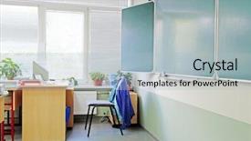  Presentation with school class arabic kids - Amazing PPT layouts having pedagogics - interior of an empty school backdrop and a  colored foreground