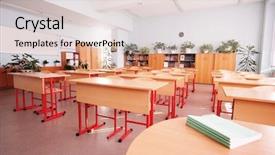  Presentation with school class arabic kids - Audience pleasing theme consisting of pedagogics - interior of an empty school backdrop and a  colored foreground