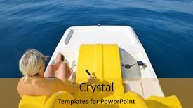  Presentation with rising sea level - Cool new theme with pedal boat on water level backdrop and a  colored foreground