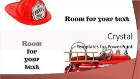  Presentation with classic car - Audience pleasing PPT theme consisting of pedal car fire truck backdrop and a white colored foreground