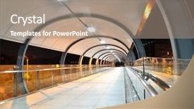  Presentation with pedestrian - Presentation enhanced with adorable giraffe snacking on leaves and branches background and a mint green colored foreground