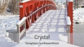  Presentation with pedestrian bridge - Presentation with pedestrian bridge spans a small background and a light gray colored foreground