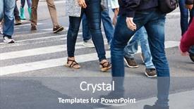  Presentation with pedestrian crossing - Cool new presentation with pedestrian crossing in the modern backdrop and a gray colored foreground