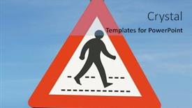  Presentation with pedestrian crossing - Slides enhanced with pedestrian-crossing-sign background and a light blue colored foreground