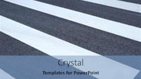  Presentation with pedestrian crossing - Presentation design enhanced with pedestrian-crossing-white-stripes background and a teal colored foreground