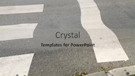  Presentation with pedestrian crossing - PPT layouts having pedestrian crossing zebra with waves background and a light gray colored foreground