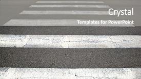  Presentation with pedestrian crossing - Amazing PPT theme having pedestrian crossing backdrop and a gray colored foreground
