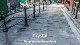  Presentation with pedestrian - Theme with pedestrian streets soho central background and a gray colored foreground