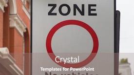  Presentation with vehicles - Slide set enhanced with pedestrian zone no vehicles no entry sign background and a coral colored foreground