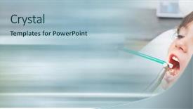  Presentation with dental pediatric - Audience pleasing presentation theme consisting of pediatric dental - digital composite of close up backdrop and a light blue colored foreground