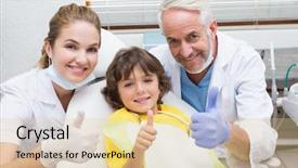  Presentation with dental surgery - Audience pleasing presentation theme consisting of close up macro detail of bright green moss growing on tree stump in forest backdrop and a tawny brown colored foreground.