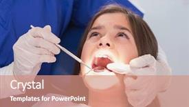  Presentation with pediatric dentist - Theme featuring pediatric dentist examining her young background and a coral colored foreground