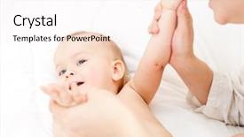  Presentation with baby doctor - Amazing presentation theme having pediatric doctor exams little baby backdrop and a sky blue colored foreground